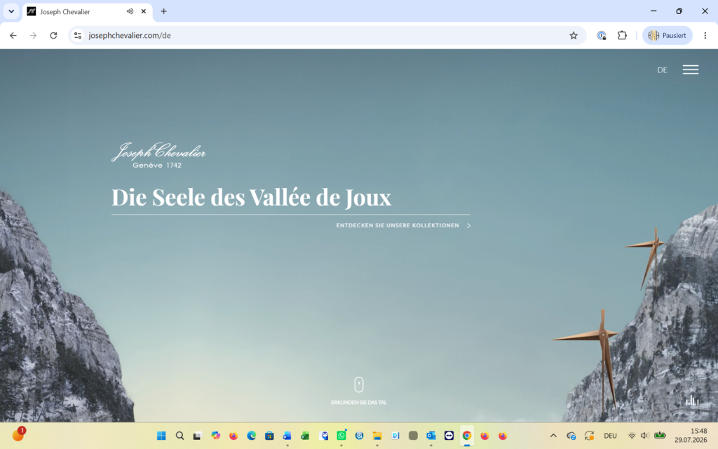 Joseph Chevalier website 2026